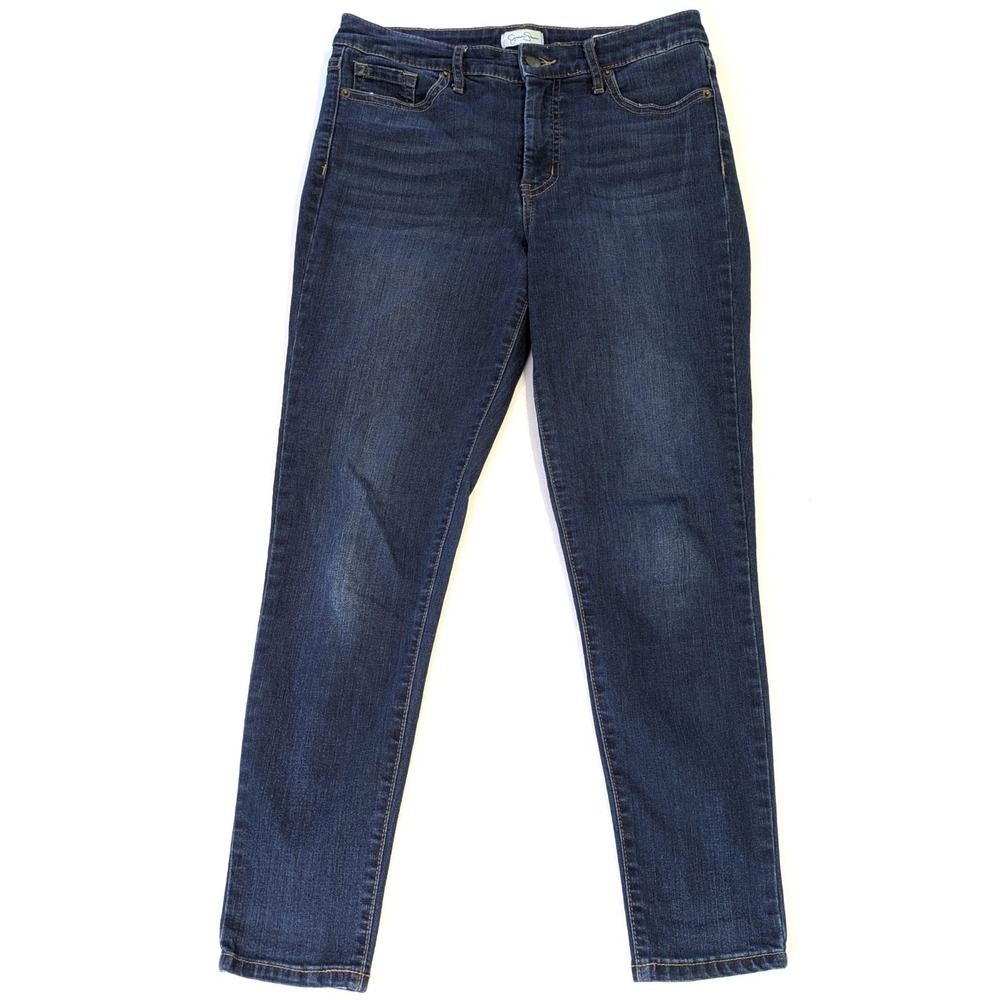 Jessica Simpson High Rise Skinny Ankle Jeans Dark Wash Size 6 CJJSB13822-ROC